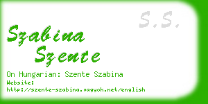 szabina szente business card